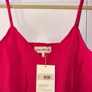 New with tag. MARA HOFFMAN form fitting slip dress hot pink LARGE.